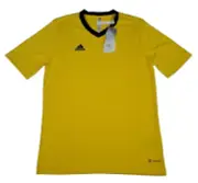 Adidas Entrada 22 Soccer Jersey Top (Youth) Yellow / Black Size XL Kids NWT