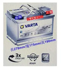 在飛比找Yahoo!奇摩拍賣優惠-☆雙和電池☆德國VARTA華達原廠指定E39 AGM電瓶(7