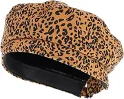 [WOFASHPURET] Berets Sun Hat French Style Beanie Hat Braves Fur Caps Trucker Warm Plain Beanie Hat Beanies French Style Beanie Beret Purple Hat Camo Hats Women Beret Hat Brim Leopard Polyester
