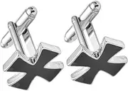 [BESPORTBLE] 1 Pair Cufflinks for Men Elegant Cross Design Button Covers for Shirts Accessory for Suits and Formal Wear for Business and Weddings