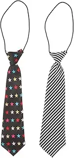 [WOFASHPURET] 2pcs Pet Necktie Costume Boys Neck Ties Festive Ties Necktie Festival Formal Neck Strap Tie Adjustable Neck Tie Boys Neck Strap Neckties for Boys Boy Necktie Fabric