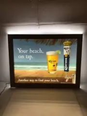 Corona Beer Your Beach On Tap Light Up LED Display Sign, Man Cave, Wall Decor