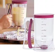 Pancake Batter Dispenser with Measuring Label for Baking Cupcakes Waffles Cakes and Muffins