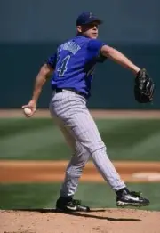 Pitcher Brian Anderson Arizona Diamondbacks in action at a spring - Old Photo 2
