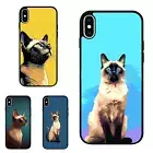 For iPhone XS 11 12 13 14 15 16 Pro Max Baby Siamese Cats love Anti scratch Case
