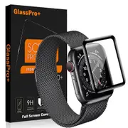 [3 PACK] For Apple Watch iWatch Series 4 40mm Screen Protector Full Coverage Tempered Glass Guard (Black)