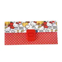 在飛比找樂天市場購物網優惠-小禮堂 Hello Kitty 塑膠扣式方形鉛筆盒 (紅白點
