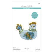 Spellbinders Felt Cozy Cluck Etched Dies from the Spring Felt Stitch & Create Collection by Nichol Spohr