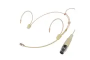 BravoPro Unidirectional Headset Condenser Microphone Beige with 6mm Capsule - TA3F AKG Connection