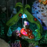 Solar Garden Lights Solar Resin Lamp Hedgehog Mushroom Garden Statue Light