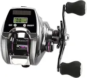 6+1BB 8.0:1 io Digital Display Baitcasting Reel with Line Counter Solar Charging System High Fishing Reel Tackle Accessories Multicolor Right Hand
