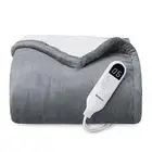 Bedsure Heated Blanket Electric Throw - Soft Flannel Electric Blanket, Heatin...