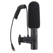 1X( Updated 3.5mm Video Recording Microphone Noise Reduction Interview Mic for M