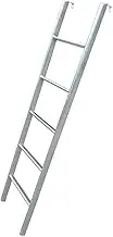 Silver Bunk Bed Ladder Space Saving Camper Bunk Bed Ladder, Floor Ladder with 2 Hooks, Suitable for Home/Dorm/Apartment, Load Capacity 150kg/330lbs (Size : 1.55m/61 Inch)