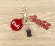 Coke Keychain Bottle Top Coca Cola Bottle Logo Dangle Key Chain