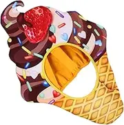 1pc Decorative Ice Cream Hood Headwear Funny Food Hat for Parties Cosplay Christmas Parades