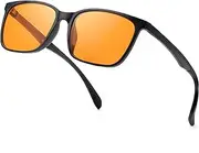 ANRRI Blue Light Blocking Glasses Computer Gaming Professional Powerful Filter Lens Anti Eye Strain Sleep Glasses for Men Women, black, 54-22-144