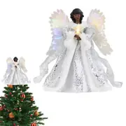 2D Angel Christmas Tree Topper Fairy Ornament 25cm Xmas Tree Top Decoration-Black