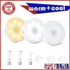 3PCS Motion Sensor LED Indoor Night Light USB Rechargeable Wall Mount Lamp