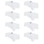 8 Pack White Table Cloth 60x102 Inch Rectangle Tablecloths 6 Foot Rectangle Tab