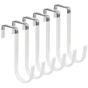 Over the Door Hooks, 6 Pack Door Hangers Hooks with Rubber Prevent Scratches ...