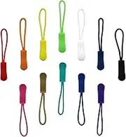 SHRJ 120Pcs Zipper Pulls Nylon Cord Extension Fixer for Clothes, Luggage, Backpacks, Jackets, Handbag Tents, Sweatshirt - 12 Colors