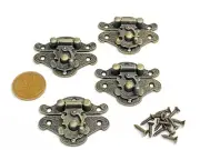 4 Pieces latch 29mm x 38mm hinge Antique Small Antique lock hasp C15