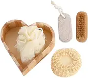 5 Pieces Bath Set Soft Exfoliating Bath Sponge Body Cleansing Supplies for Skin Exfoliating