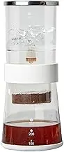 Drip Cold Brew Coffee Pot Set in Acrylic and Glass Materials for Home Office, Drip Coffee Brewer Carafe with Adjustable Rate Dripper Suitable for Coffee and Tea Coffee Pots