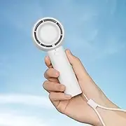 JISULIFE Mini Portable Fan-Bladeless Safe Design, Powerful Turbo Handheld Fan with 5 Speeds, 16Hrs Max Cooling Time，USB Rechargeable, Small Pocket for Travel/Lash, Gifts For Girls/Women