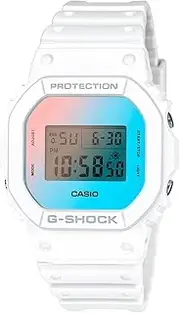 [G-SHOCK] Men's DW5600TL-7D Digital Watch, White, 48.9 x 42.8 x 13.4 mm