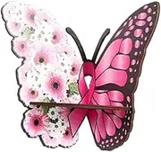 Butterfly Corner Shelf Floating Rack Wooden Multifunctional Hanging Organizer Wall Display Stand for Office Kids’S Room Plants, 23.5cmx24cm