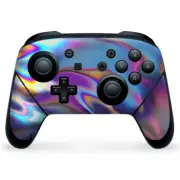 Nintendo Switch Pro Controller Skin Decal Vinyl Wrap - Opalescent oil Slick
