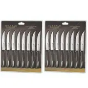 Scanpan Microsharp 16 Piece Steak Knife Set - Black 16pc
