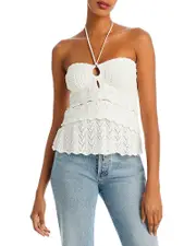 Aqua Crochet Halter Top - Exclusive