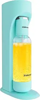 DrinkMate OmniFizz Sparkling Water and Soda Maker, Carbonates Any Drink, without CO2 Cylinder (Arctic Blue)