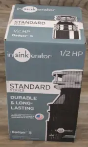 NEW InSinkErator Badger 5 1/2HP Garbage Disposal