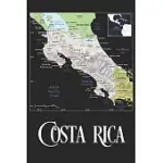COSTA RICA: MAP OF COSTA RICA NOTEBOOK