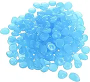 sourcing map 600pcs Glow Rocks 13-17mm Glow Pebbles Decoration in the Dark Luminous Stones Decor DIY Decorative Sky Blue for Garden, Potted Plant, Fish Tank