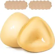 [COODAM] Push Up Sticky Bra Inserts - Double Sided Sticky Bras Boobspush Up Pads, Reusable Women's Adhesive Silicone Stick on Bra Pads Inserts for Swimsuit Sport Bras