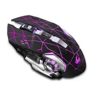 Rechargeable Wireless Silent Led Backlit Gaming Mouse Usb Optical Mouse For Pc Black