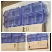 1 Pack Travel Pill Organizer 10 Compartments Medicine Case Portable Bag To Carry