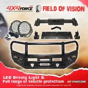 4X4FORCE Armor Bumper Bullbar Skid Plate & LOOP Light for Isuzu D-MAX 12-16