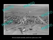 OLD LARGE HISTORIC PHOTO ORROROO SOUTH AUSTRALIA AERIAL VIEW OF TOWN c1940