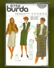 Vintage Skirt and Vests Sewing Pattern Sealed & UNCUT (Sizes 16-44) Burda 8756