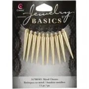 Gold Spike Charms - 35mm (11/Pkg) - 2wards Polymer Clay & Crafts