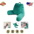 Large Backrest Pillow with Shredded Foam & Washable Cover for Reading in Bed