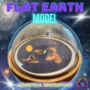 New Flat Earth Model Display World Map Snowdome Hand Made Wooden Globe Gleason N