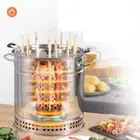 Barbecue Hanging Grill Stove Furnace Steel with Skewer BBQ Grill Bucket for