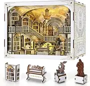 Book Nook Kit, DIY Miniature Dollhouse Booknook Kit(Library of Gods Max)